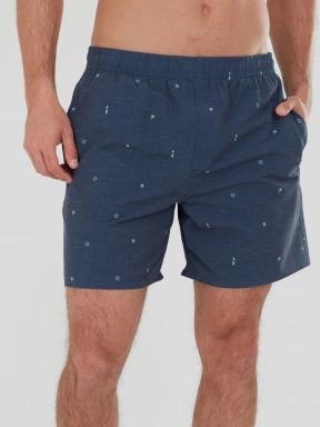 Fundango Bono Print Boardshorts férfi boardshort sötétkék színben 1
