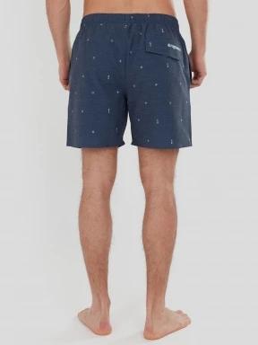 Fundango Bono Print Boardshorts férfi boardshort sötétkék színben 3
