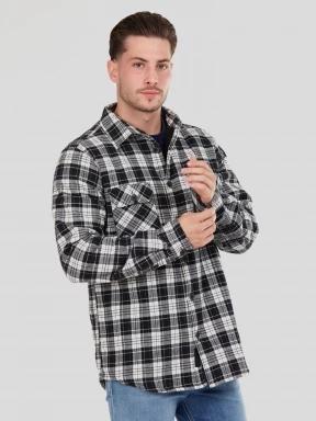 Fundango Roddy Lined Shirt férfi ingkabát fekete színben 1