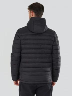 Fundango Matt Hooded Jacket férfi steppelt átmeneti kabát fekete színben 3
