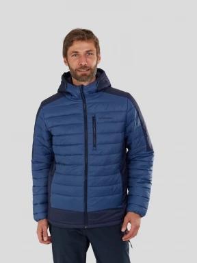 Fundango Matt Hooded Jacket férfi steppelt átmeneti kabát kék színben 1
