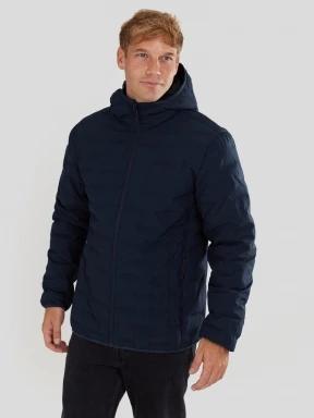 Fundango Smoke Eco Hooded Jacket férfi túrakabát sötétkék színben 1