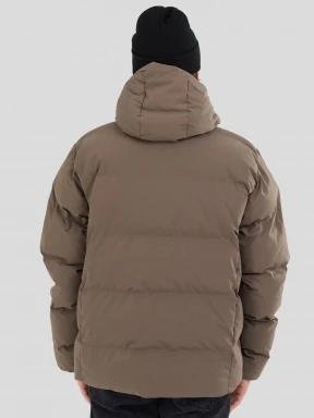 Fundango Newport Puffer Jacket férfi steppelt télikabát barna színben 3