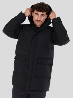 Fundango Nordvik Parka Jacket férfi steppelt télikabát fekete színben 1