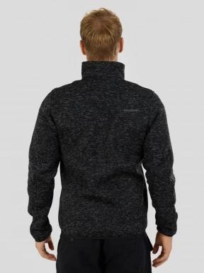 Fundango Cruz Knit Fleece Jacket férfi polár pulóver szürke színben 3