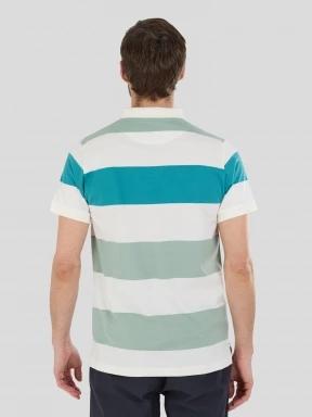 Fundango Incognito Stripe Poloshirt férfi galléros póló zöld színben 3