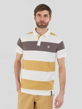 Fundango Incognito Stripe Poloshirt férfi galléros póló sárga színben 1