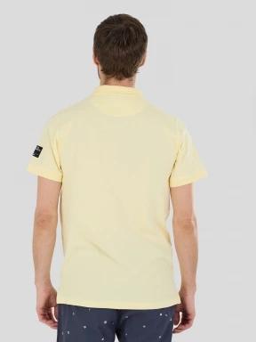 Fundango Insignia Poloshirt férfi galléros póló sárga színben 3