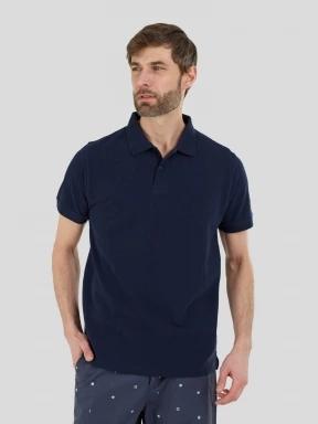 Fundango Insignia Poloshirt férfi galléros póló sötétkék színben 1