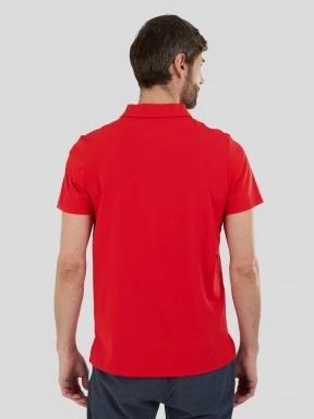 Fundango Zeno II Tech Poloshirt férfi galléros sport póló piros színben 3