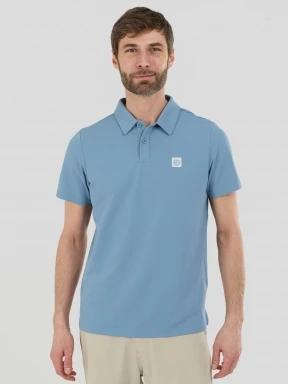 Fundango Zeno II Tech Poloshirt férfi galléros sport póló kék színben 1