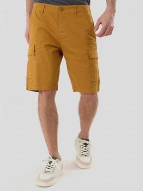 Fundango Zack Cargo Shorts férfi oldalzsebes rövidnadrág sárga színben 1