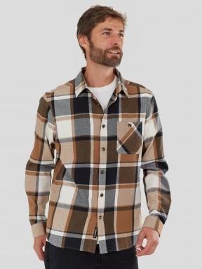 Fundango Harris Shirt férfi hosszú ujjú ing barna színben 1
