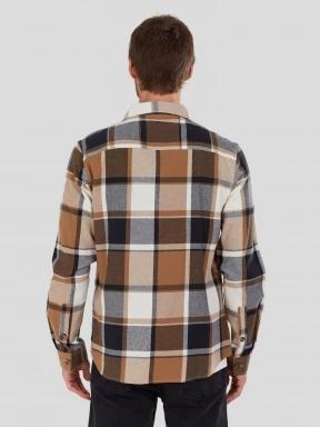 Fundango Harris Shirt férfi hosszú ujjú ing barna színben 3