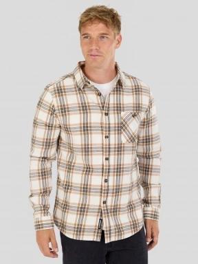 Fundango Harris Shirt férfi hosszú ujjú ing homok színben 1