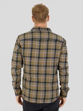 Fundango Harris Shirt férfi hosszú ujjú ing oliva színben 3