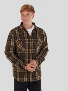 Fundango Roddy Lined Shirt férfi ingkabát oliva színben 1