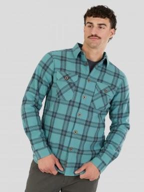 Fundango Roddy Lined Shirt férfi ingkabát zöld színben 1
