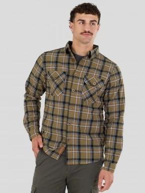 Fundango Roddy Lined Shirt férfi ingkabát oliva színben 1