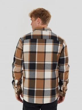 Fundango Roddy Lined Shirt férfi ingkabát barna színben 3