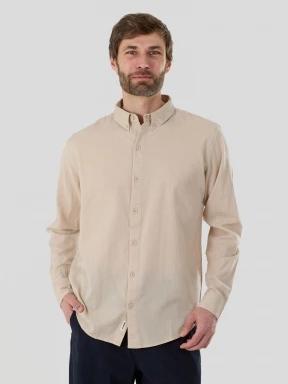 Fundango Ronan Shirt férfi hosszú ujjú ing homok színben 1