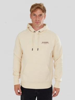 Fundango Talis Hooded Sweatshirt férfi kapucnis pulóver homok színben 1