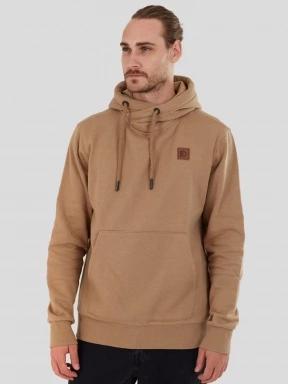 Fundango Conor Hooded Sweatshirt férfi kapucnis pulóver barna színben 1