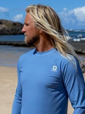 Fundango Manado Long II Rashguard férfi hosszú ujjú lycra kék színben 1