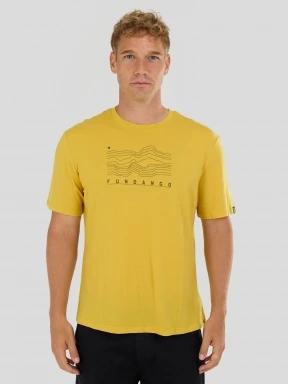 Fundango Wanaka Merino T-shirt férfi rövid ujjú póló sárga színben 1