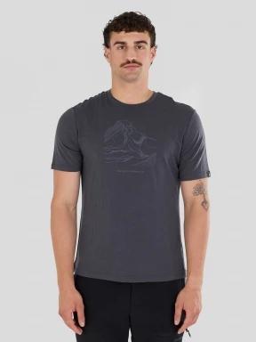 Fundango Wanaka Merino T-shirt férfi rövid ujjú póló szürke színben 1