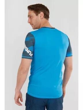 Fundango Manado Rashguard férfi rövid ujjú lycra kék színben 3