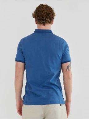 Fundango Incognito Mono Poloshirt férfi galléros póló kék színben 3