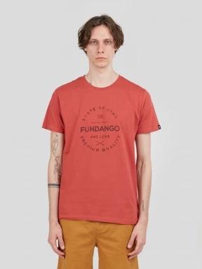 Fundango Basic-T Logo 04 férfi rövid ujjú póló piros színben 1