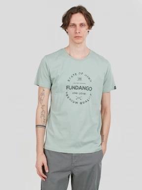 Fundango Basic-T Logo 04 férfi rövid ujjú póló zöld színben 1