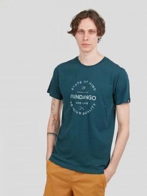 Fundango Basic-T Logo 04 férfi rövid ujjú póló zöld színben 1