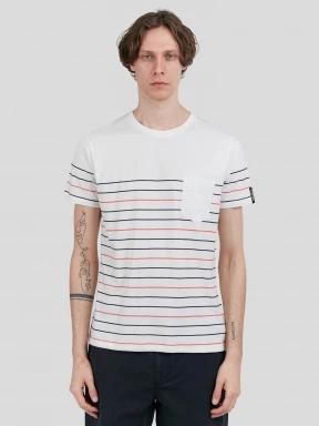 Fundango Jaggy Pocket T-shirt férfi rövid ujjú póló piros színben 1