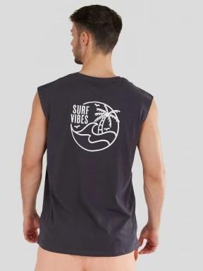 Fundango Glader Tank-T férfi rövid ujjú póló fekete színben 3