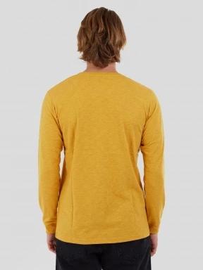 Fundango Justin Longsleeve T-shirt férfi hosszú ujjú póló sárga színben 3