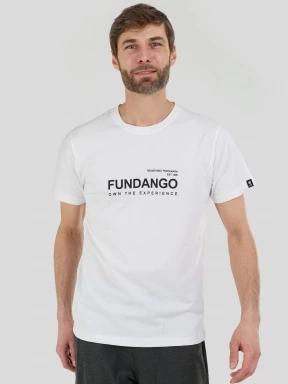 Fundango Vital Graphic-T férfi rövid ujjú póló fehér színben 1
