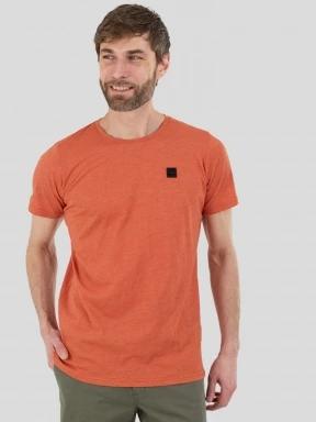 Fundango Jaggy II Structured T-shirt férfi rövid ujjú póló narancssárga színben 1