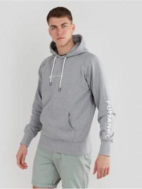 Fundango Talis Hooded Sweatshirt férfi kapucnis pulóver szürke színben 1
