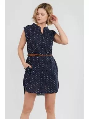 Fundango Mona Dress női nyári ruha sötétkék színben 1