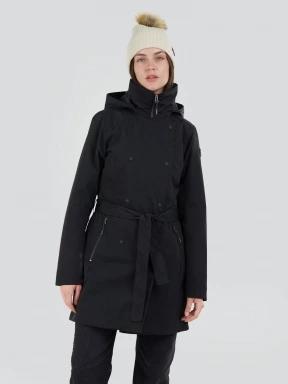 Fundango Charlotte Trenchcoat női ballonkabát fekete színben 1