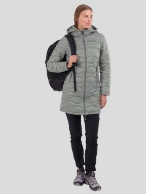 Fundango Nordwave Long Jacket női steppelt átmeneti kabát zöld színben 1