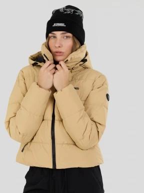 Fundango Amber Cropped Jacket női steppelt átmeneti kabát sárga színben 3