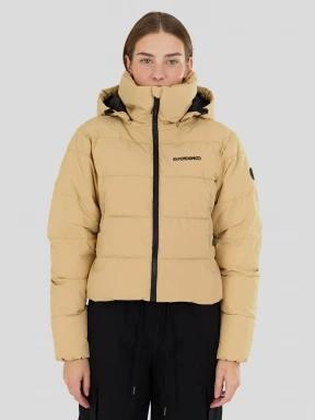 Fundango Amber Cropped Jacket női steppelt átmeneti kabát sárga színben 1