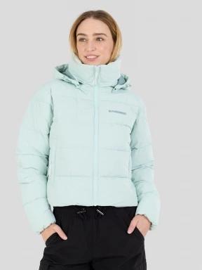 Fundango Amber Cropped Jacket női steppelt átmeneti kabát zöld színben 1