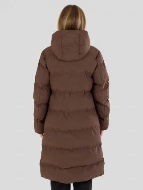 Fundango Cosycoat Long Padded Jacket női steppelt télikabát barna színben 3