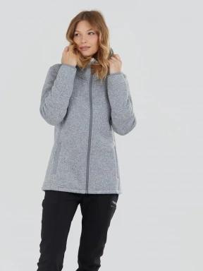 Fundango Ara Fleece Jacket női kapucnis pulóver szürke színben 1