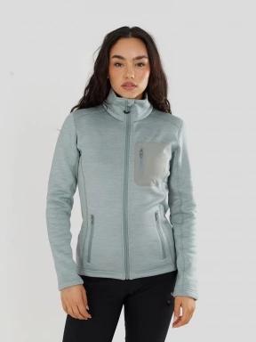 Fundango Antilles Melange Jacket női polár pulóver zöld színben 1